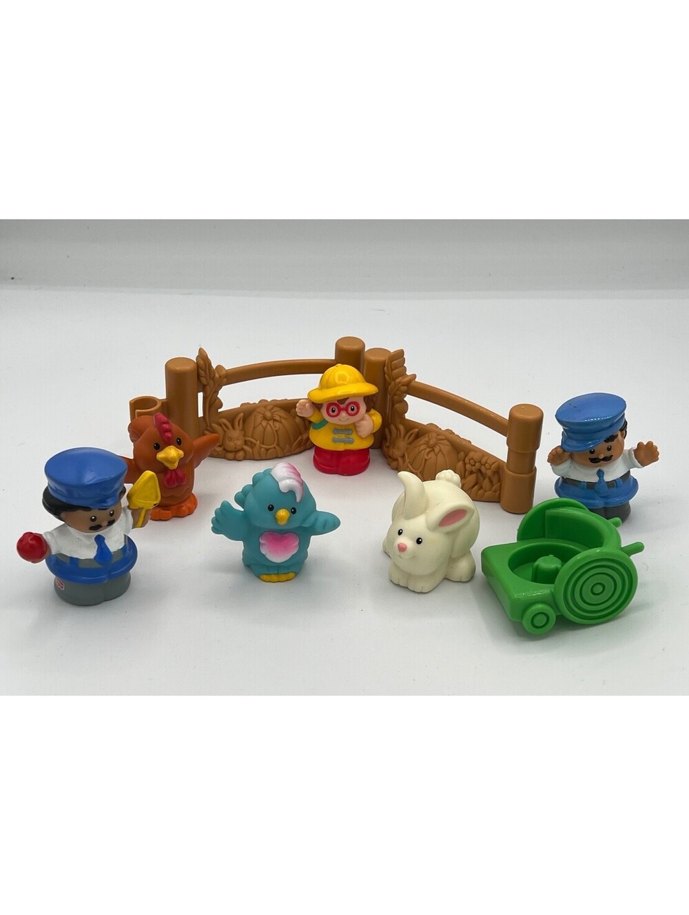 Vintage Fisher-Price Little People Farm Animal and Character Toy Set with Fence